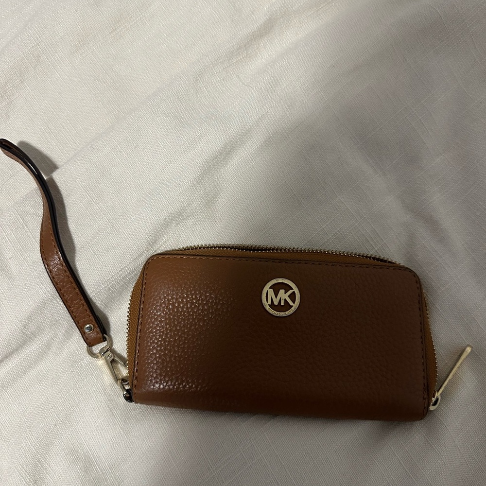 Michael Kors Tan Leather Wristlet